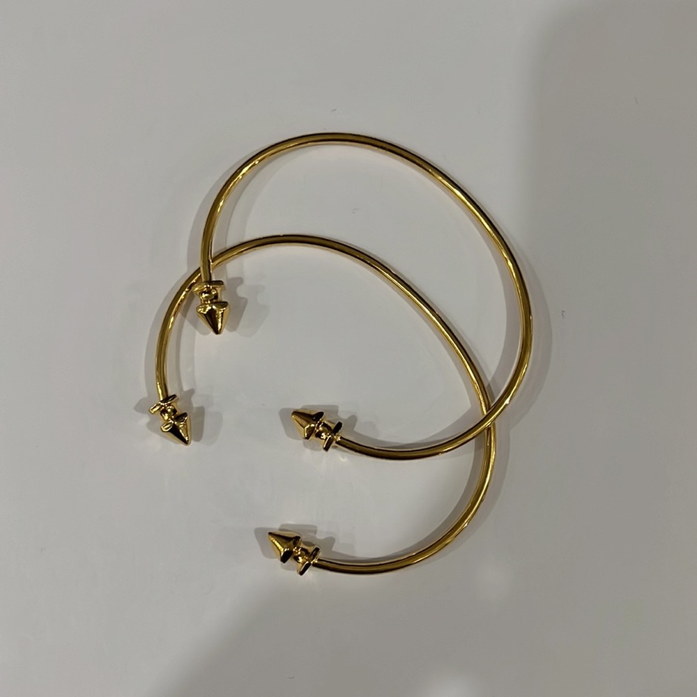 Sarah Chloe Gold Bangles - Picture 3 of 7